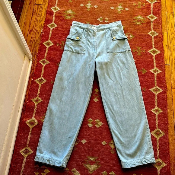 Ilana Kohn “Huxie” High Waisted Pale Denim Jeans - Picture 2 of 16